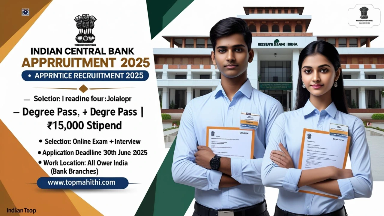 ಭಾರತೀಯ ಕೇಂದ್ರ ಬ್ಯಾಂಕ್ ಅಪ್ರೆಂಟಿಸ್ ನೇಮಕಾತಿ 2025 – ಅರ್ಜಿ ಸಲ್ಲಿಸಿ ಇಂದು!